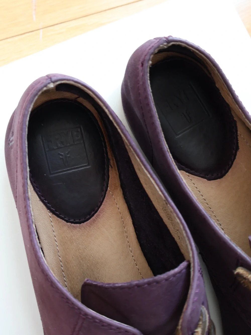 Frye Jillian Purple Suede Leather Oxfords Lace Up Shoes Indie Artsy Preppy 9.5